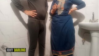 Indian Nepali maid fucking by owner in bathroom with oral sex Video